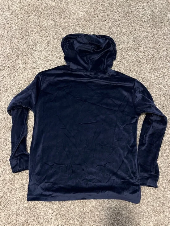 VS Pink Velvet Hoodie & 2 pairs of Lounge Pants Set in Navy and Forest Green - Picture 8 of 11